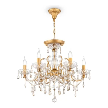 Maytoni DIA004-06-G - Luster na lancu SEVILLA 6xE14/60W/230V