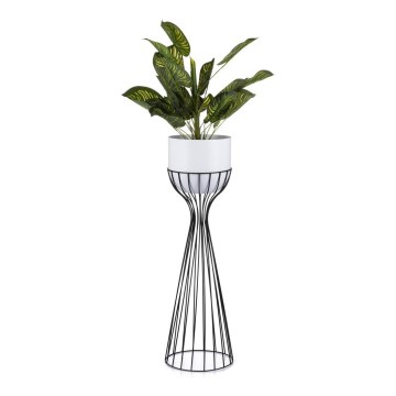 Metalna posuda za cvijeće LOFT 68x20 cm crna/bijela