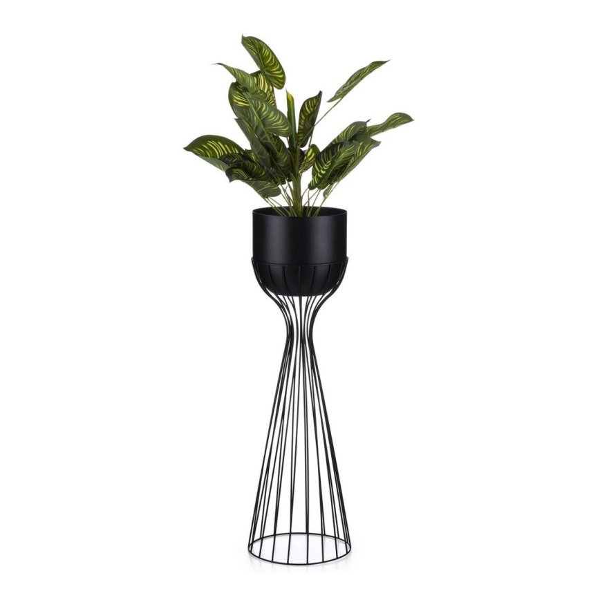 Metalna posuda za cvijeće LOFT 68x20 cm crna