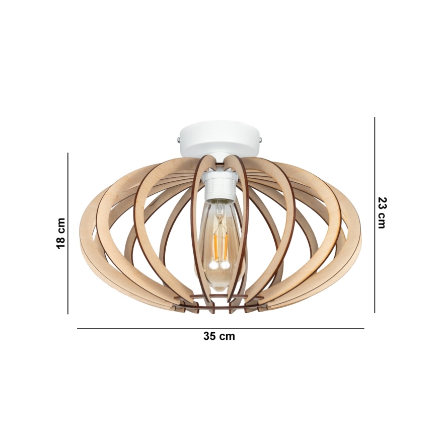 Nadgradni luster EARTH 1xE27/60W/230V bijela/bež