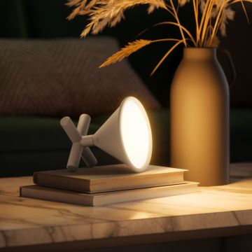 Nanoleaf - LED RGBW Prigušiva punjiva stolna lampa UMBRA CONO LED/2,4W/5V 2700-6500K 2530 mAh siva