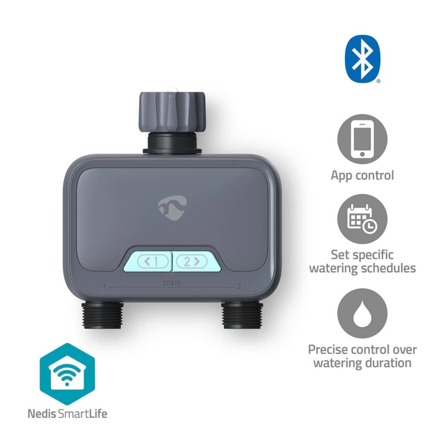 Nedis BTWV20GY - Regulator protoka vode 4xAA Wi-Fi IP54