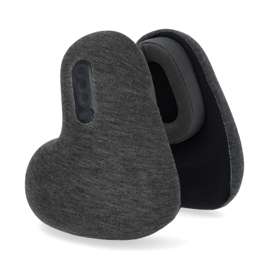 Putni jastuk s ugrađenim slušalicama siva