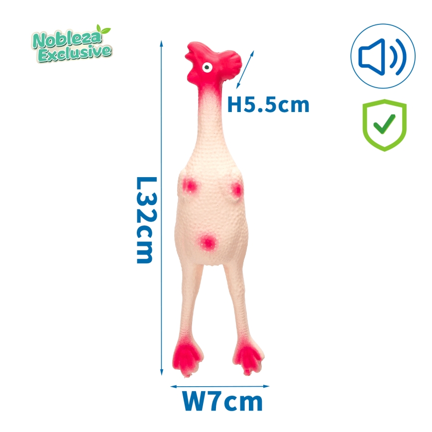 Nobleza - Igračka s piskom za pse kokoš