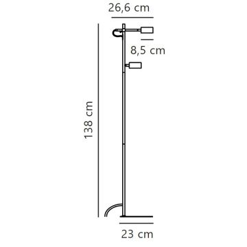 Nordlux - LED Prigušiva podna lampa CLYDE 2xLED/4W/230V