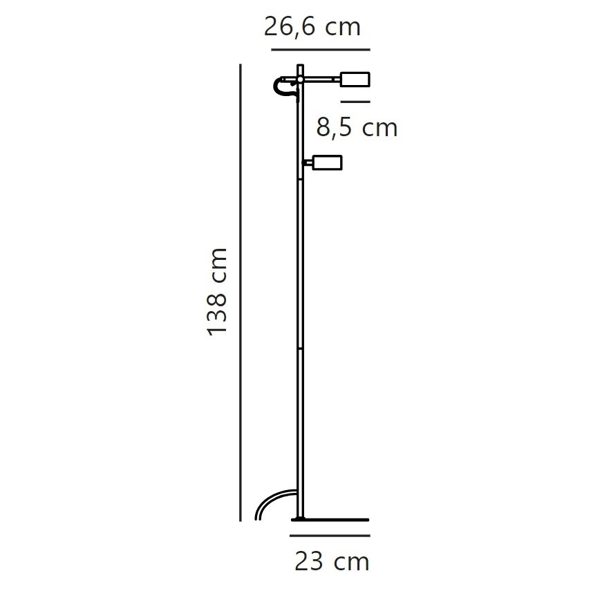 Nordlux - LED Prigušiva podna lampa CLYDE 2xLED/4W/230V