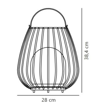 Nordlux - LED Prigušiva vanjska prijenosna svjetiljka JIM TO-GO LED/3W/5V IP54 crna