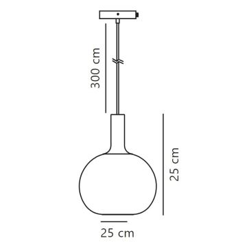 Nordlux - Luster na sajli ALTON 1xE27/60W/230V bijela/crna/mesing