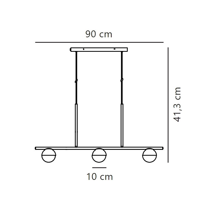 Nordlux - Luster na sajli CONTINA 3xG9/5W/230V crna