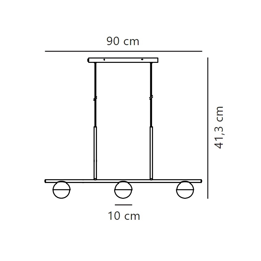 Nordlux - Luster na sajli CONTINA 3xG9/5W/230V mesing