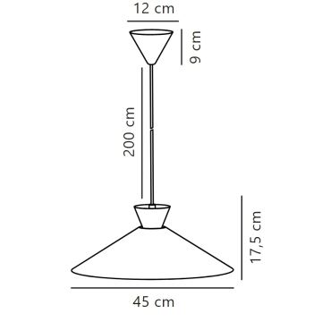 Nordlux - Luster na sajli DIAL 1xE27/40W/230V pr. 45 cm bijela