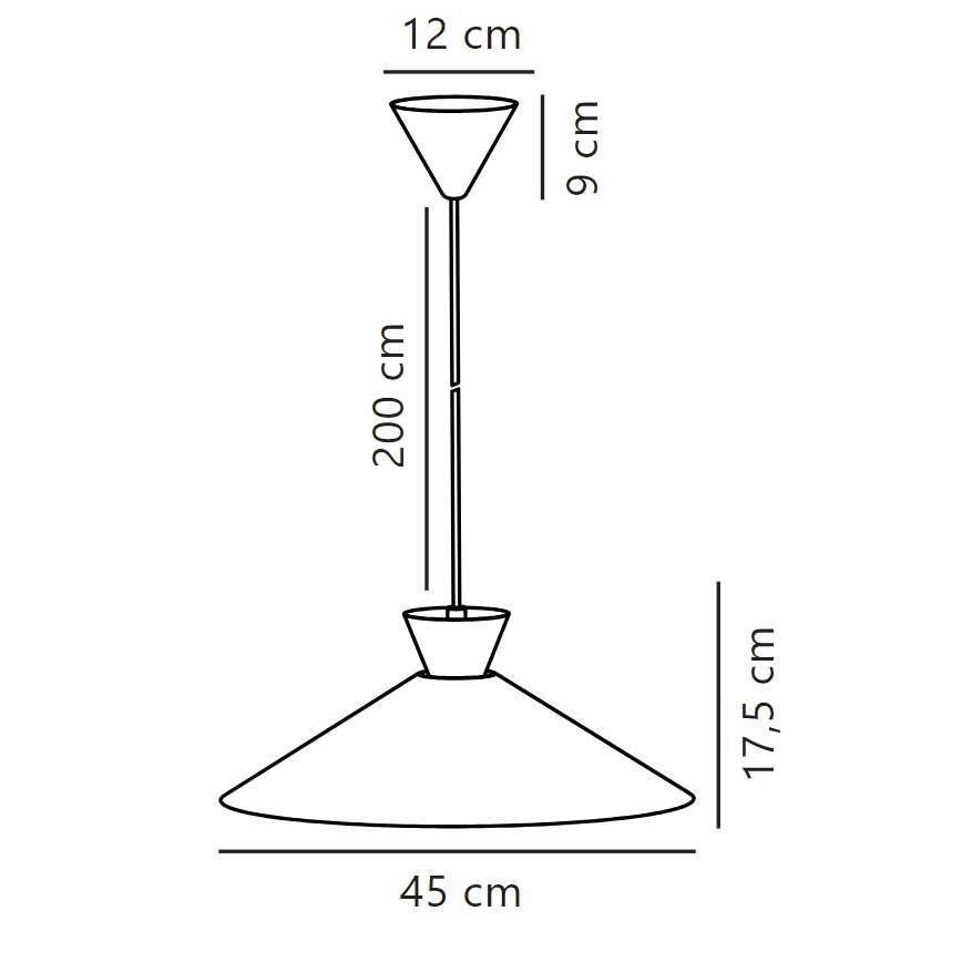 Nordlux - Luster na sajli DIAL 1xE27/40W/230V pr. 45 cm bijela