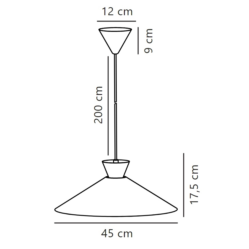 Nordlux - Luster na sajli DIAL 1xE27/40W/230V pr. 45 cm siva