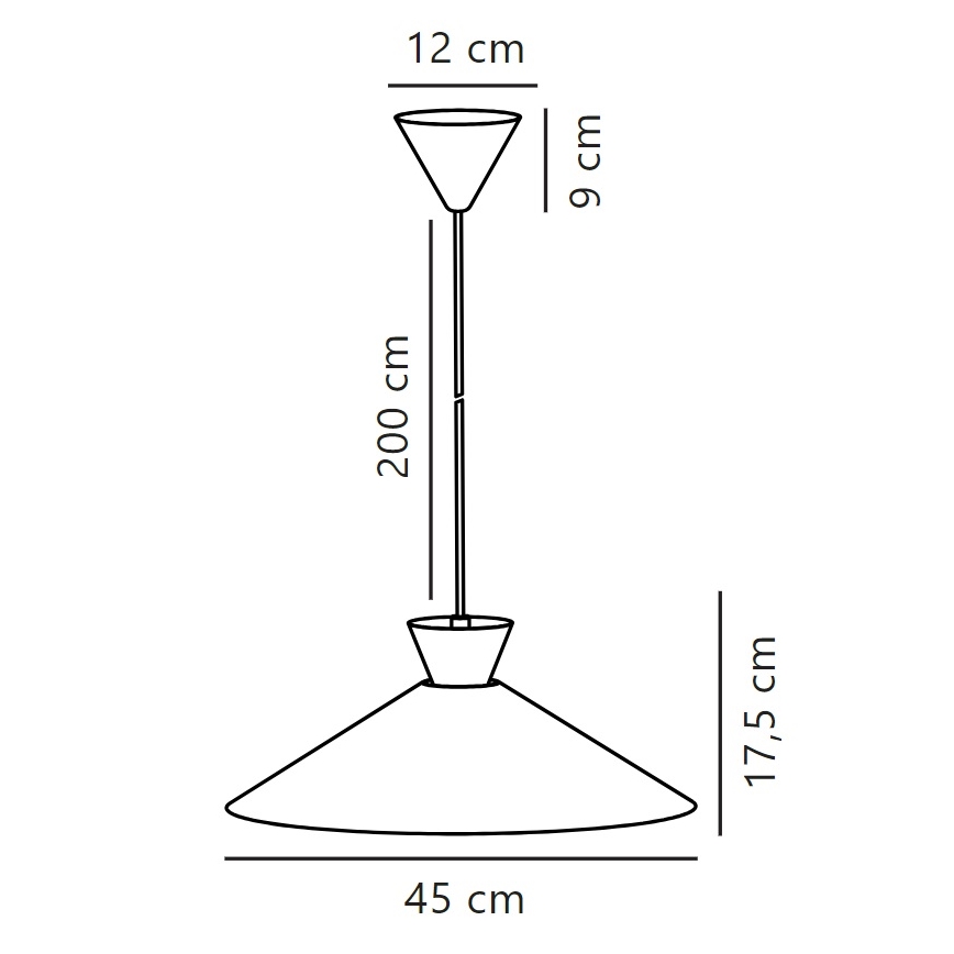 Nordlux - Luster na sajli DIAL 1xE27/40W/230V pr. 45 cm žuta