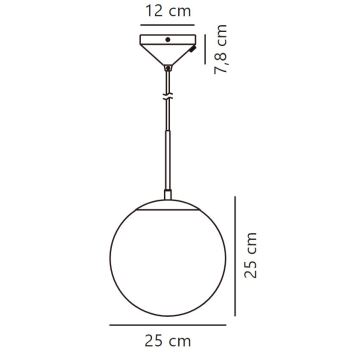 Nordlux - Luster na sajli GRANT 1xE14/25W/230V pr. 25 cm