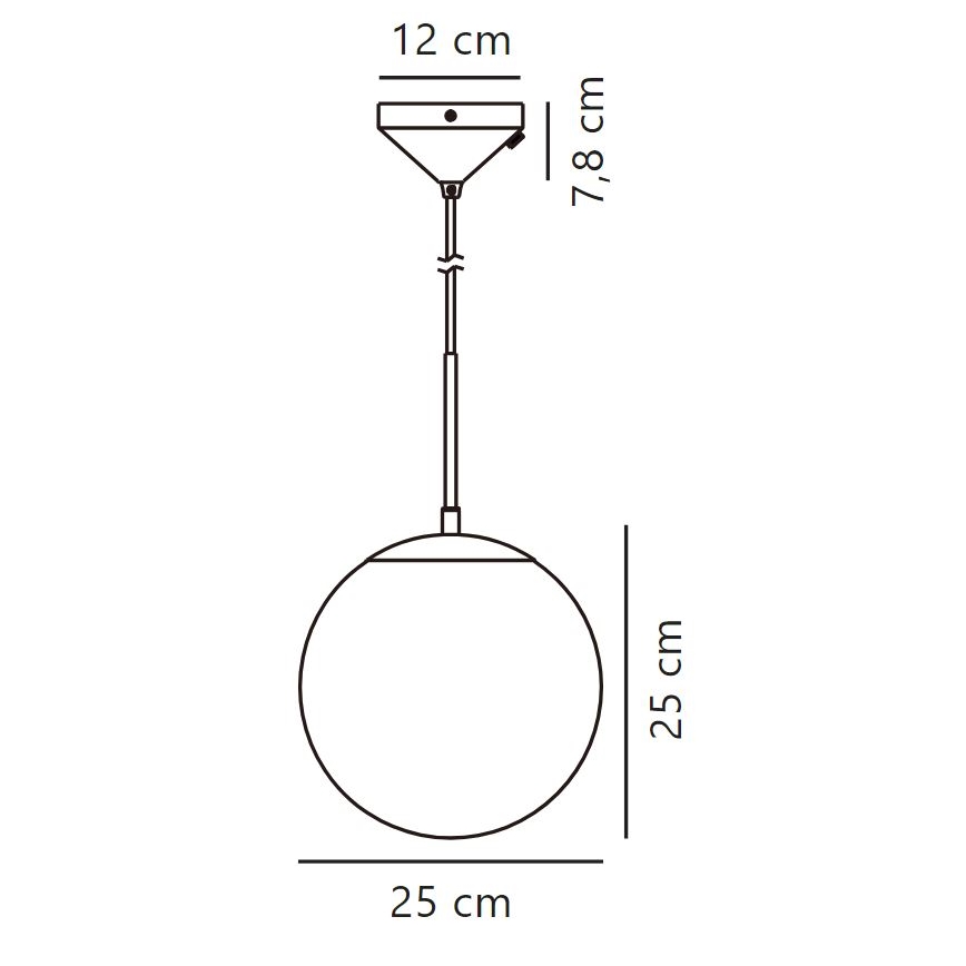 Nordlux - Luster na sajli GRANT 1xE14/25W/230V pr. 25 cm