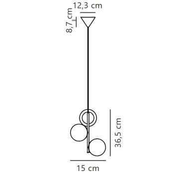 Nordlux - Luster na sajli LILLY 3xE14/40W/230V crna