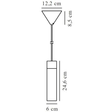 Nordlux - Luster na sajli TILO 1xGU10/15W/230V crna