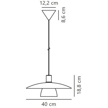 Nordlux - Luster na sajli VERONA 1xE27/40W/230V