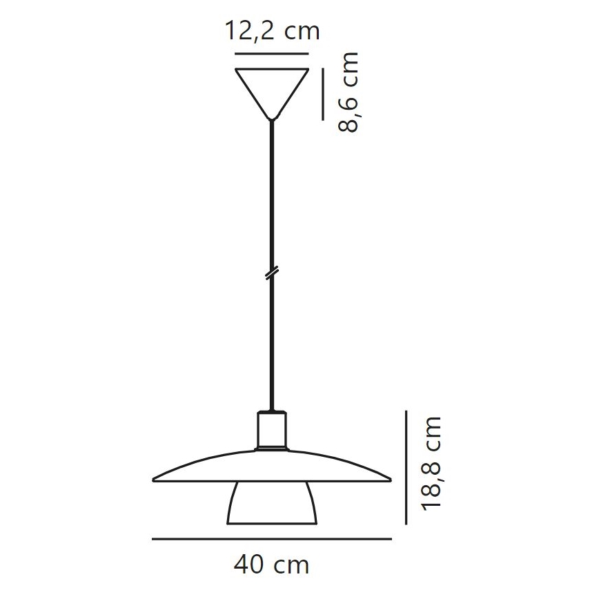 Nordlux - Luster na sajli VERONA 1xE27/40W/230V