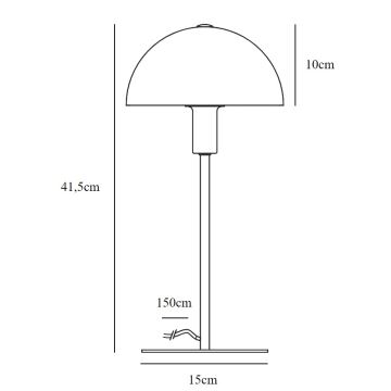 Nordlux - Stolna lampa ELLEN 1xE14/40W/230V zlatna/bijela