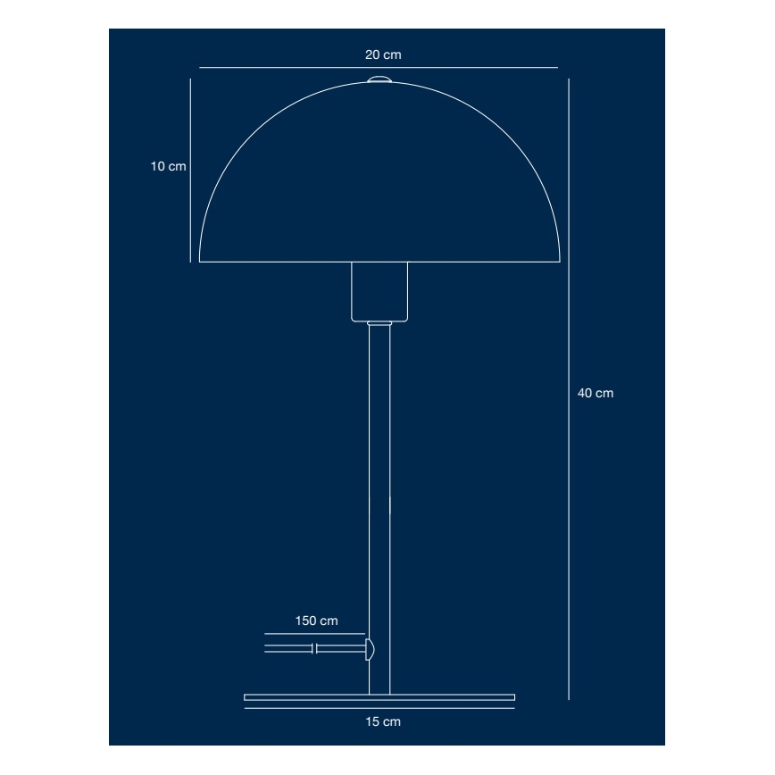 Nordlux - Stolna lampa ELLEN 1xE14/40W/230V zlatna/crna