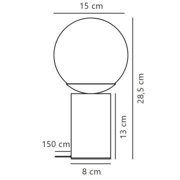 Nordlux - Stolna lampa LILLY 1xE14/25W/230V mramor/siva