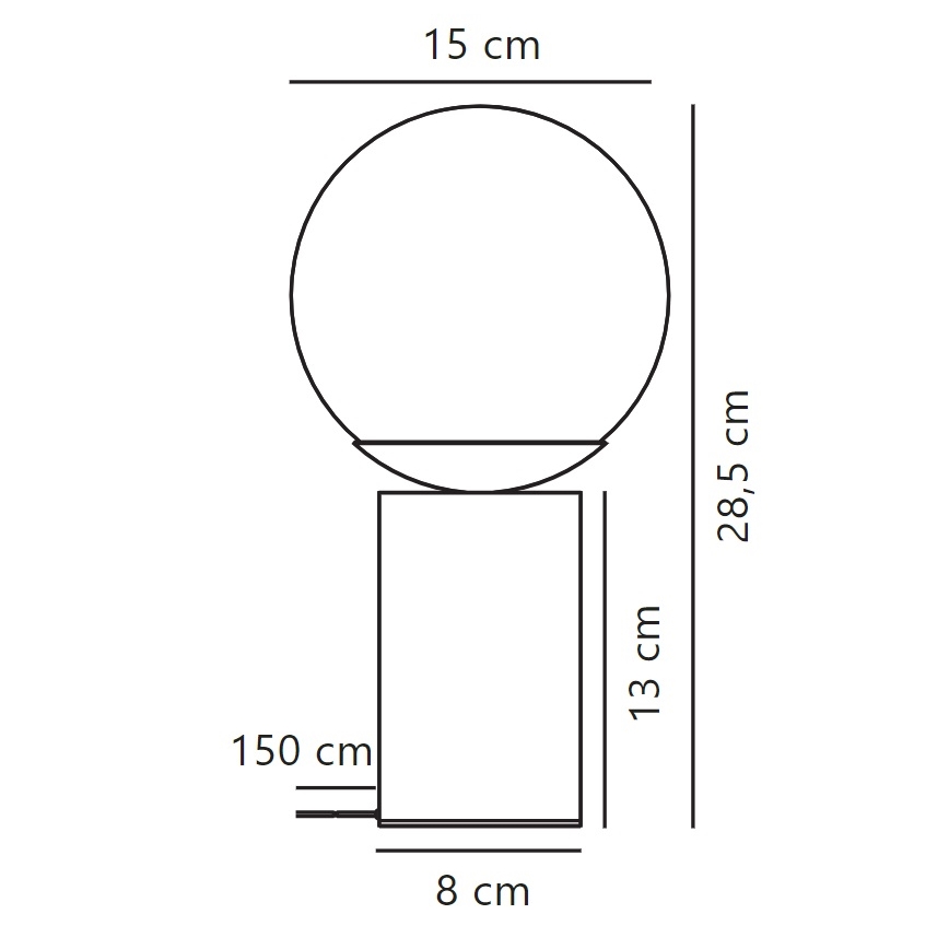 Nordlux - Stolna lampa LILLY 1xE14/25W/230V mramor/siva