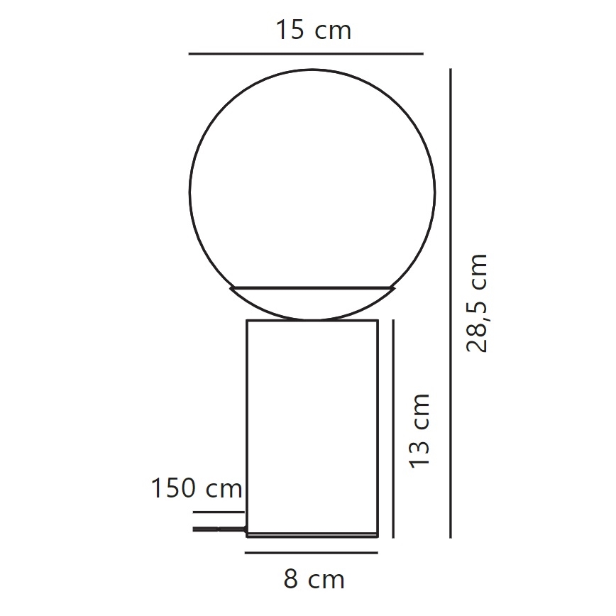 Nordlux - Stolna lampa LILLY 1xE14/25W/230V mramor/smeđa