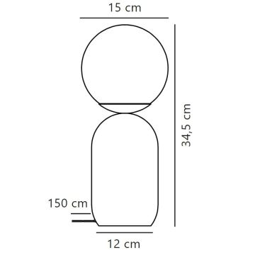 Nordlux - Stolna lampa NOTTI 1xE14/25W/230V smeđa