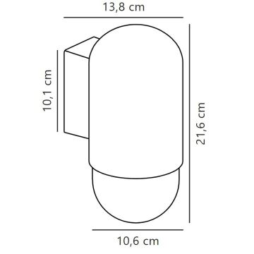 Nordlux - Vanjska zidna svjetiljka HEKA 1xE27/60W/230V IP54 bež