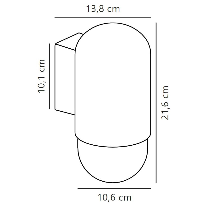 Nordlux - Vanjska zidna svjetiljka HEKA 1xE27/60W/230V IP54 bež