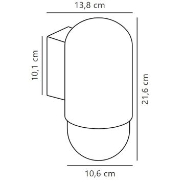 Nordlux - Vanjska zidna svjetiljka HEKA 1xE27/60W/230V IP54 crna