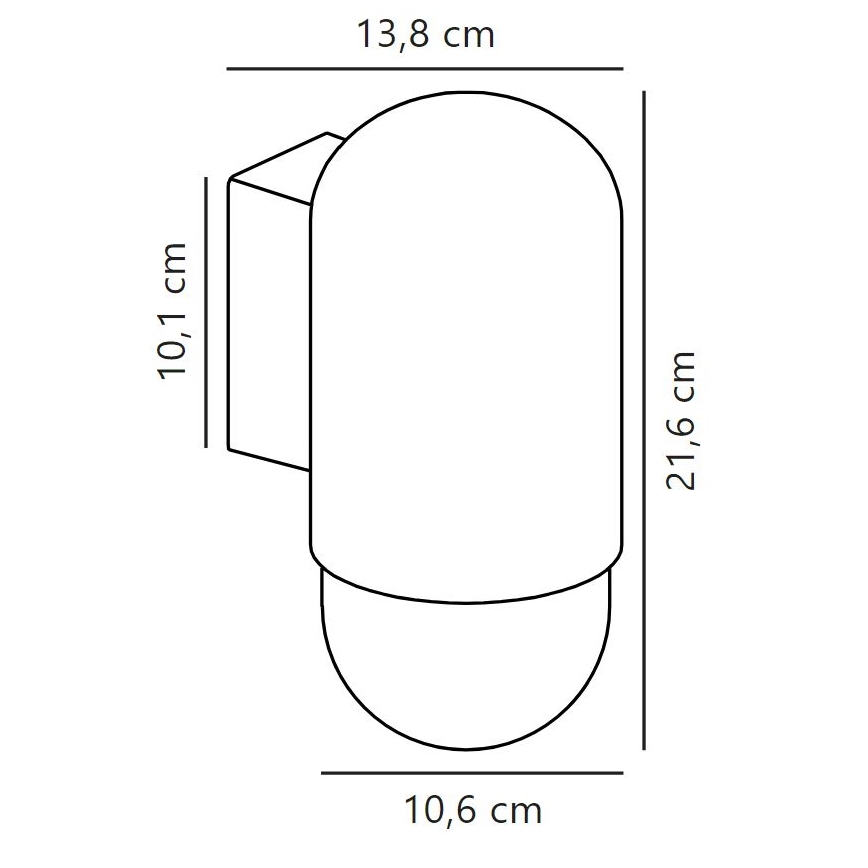 Nordlux - Vanjska zidna svjetiljka HEKA 1xE27/60W/230V IP54 crna