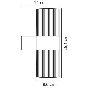 Nordlux - Vanjska zidna svjetiljka KYKLOP 2xGU10/25W/230V IP54 crna