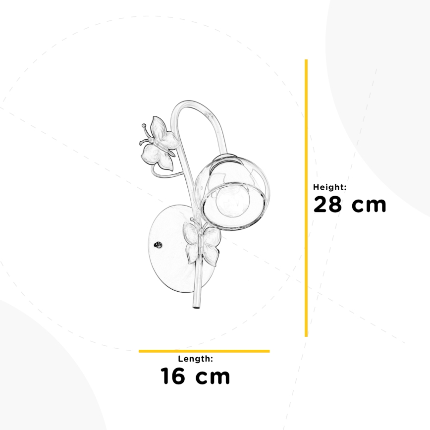 ONLI - Dječja zidna svjetiljka BUTTERFLY 1xE14/6W/230V