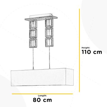 ONLI - Luster na sajli KISAR 2xE27/22W/230V