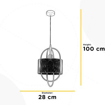 ONLI - Luster na sajli QUOKKA 1xE27/22W/230V