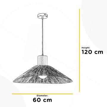 ONLI - Luster na sajli RAFIA 1xE27/22W/230V