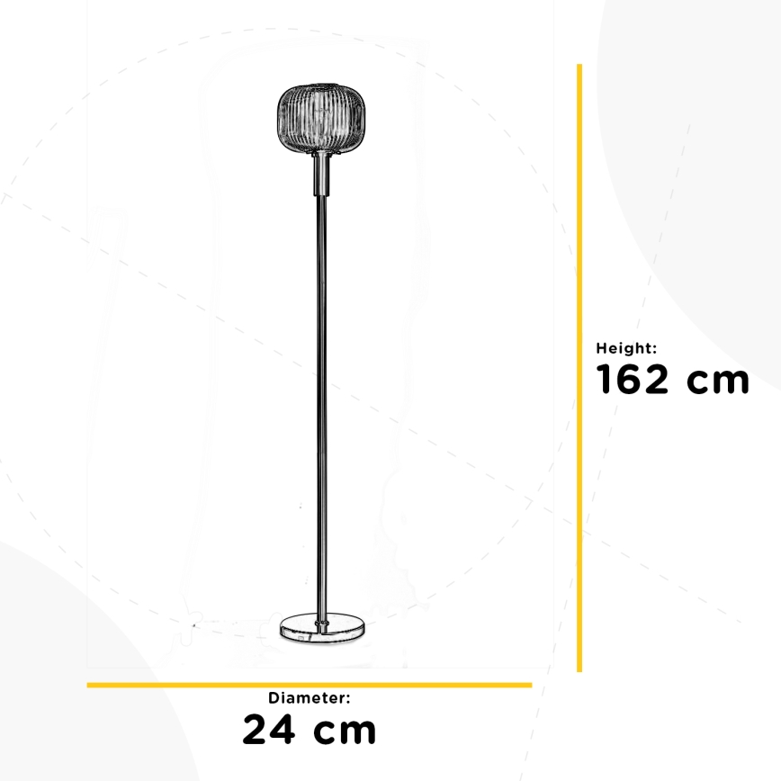 ONLI - Podna lampa DOROTY 1xE27/22W/230V plava/zlatna