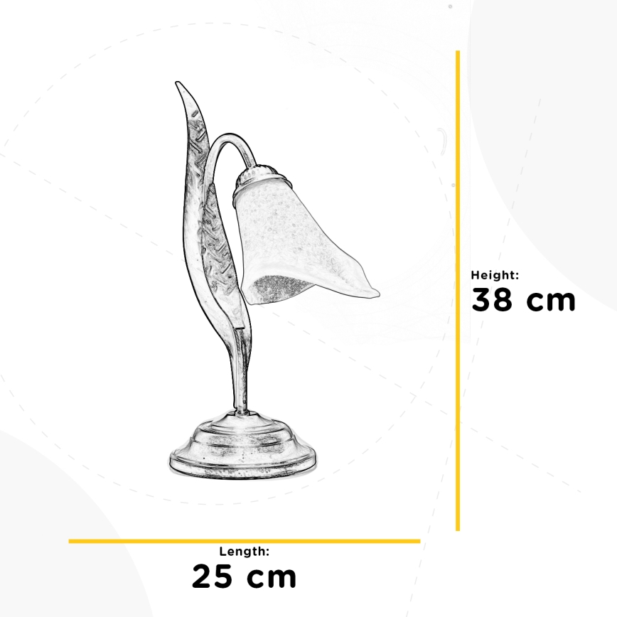 ONLI - Stolna lampa ALGA 1xE14/6W/230V 38 cm brončana