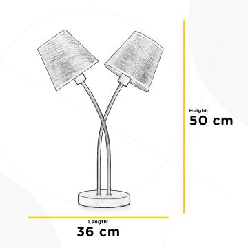 ONLI - Stolna lampa ASIA 2xE14/6W/230V 50 cm
