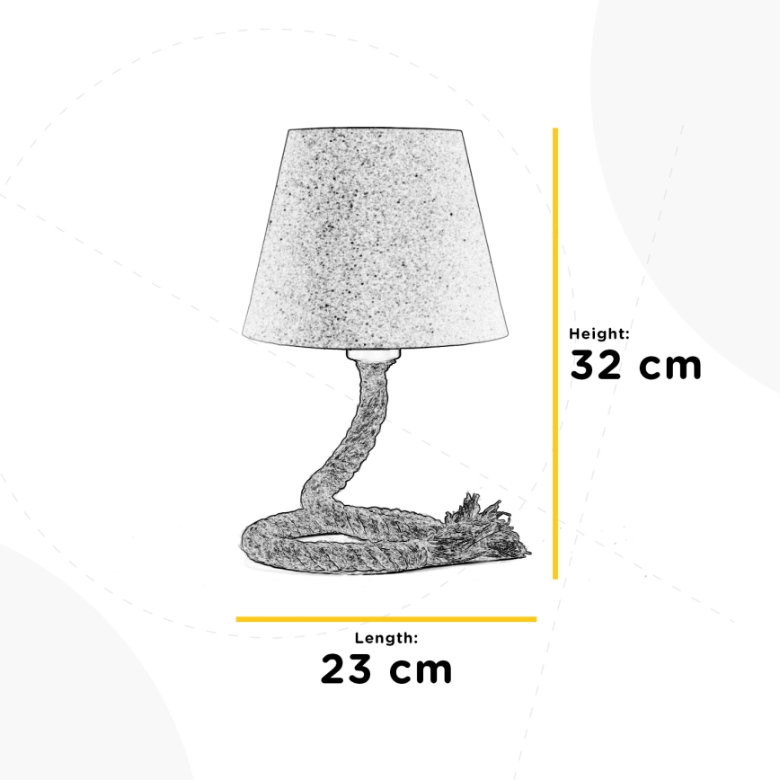 ONLI - Stolna lampa CORDA 1xE27/22W/230V 32 cm bež