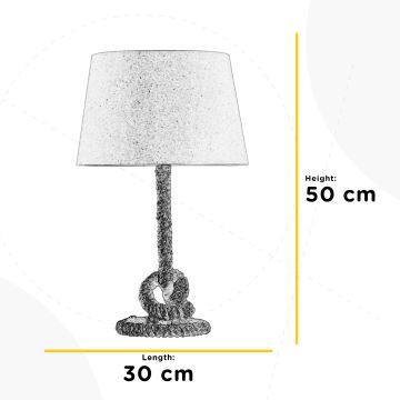 ONLI - Stolna lampa CORDA 1xE27/22W/230V 50 cm bež