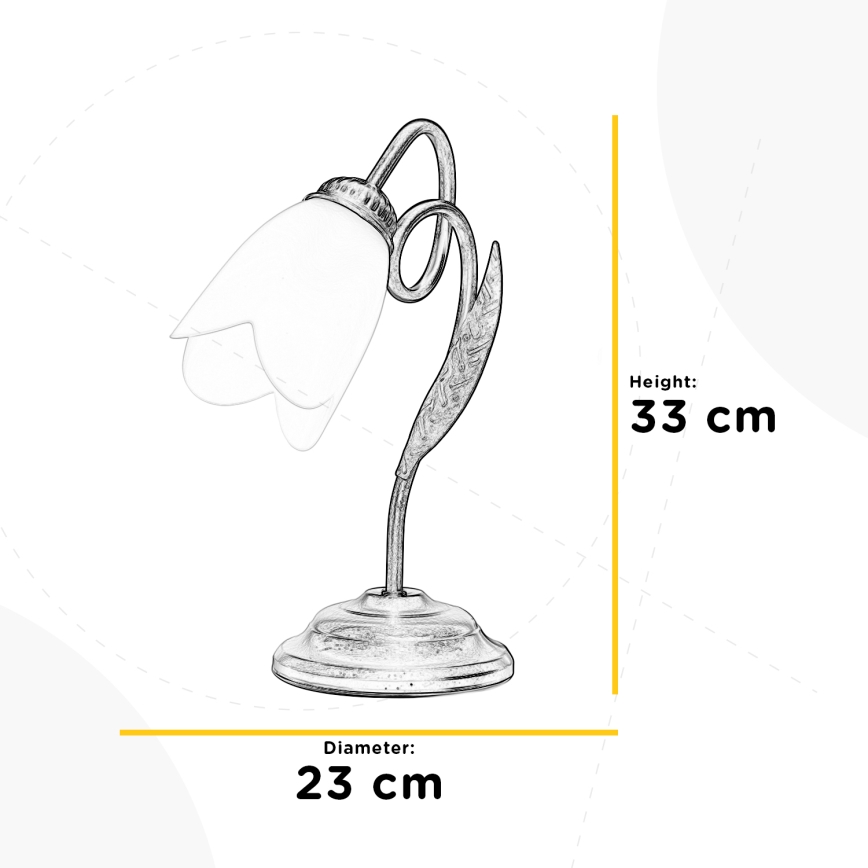 ONLI - Stolna lampa DOPPIO GIRO 1xE14/6W/230V brončana
