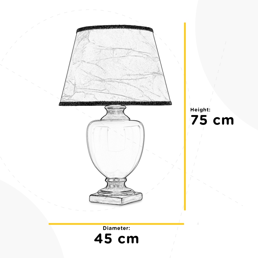 ONLI - Stolna lampa MOZART 1xE27/22W/230V bež/zlatna 75 cm