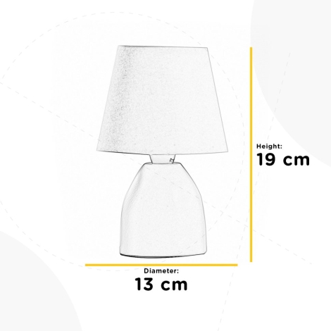 ONLI - Stolna lampa NANO 1xE14/6W/230V bijela 19 cm