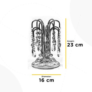 ONLI - Stolna lampa PIOGGIA 1xE14/6W/230V pr. 16 cm krom