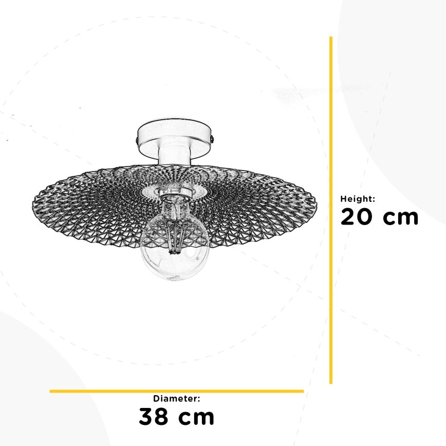 ONLI - Stropna svjetiljka GOLDEN 1xE27/22W/230V pr. 38 cm zlatna/crna