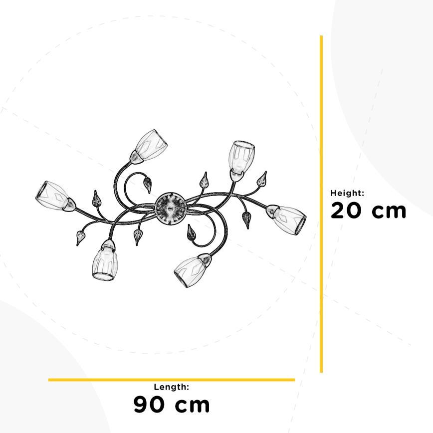 ONLI - Stropna svjetiljka LILIANA 6xE14/6W/230V